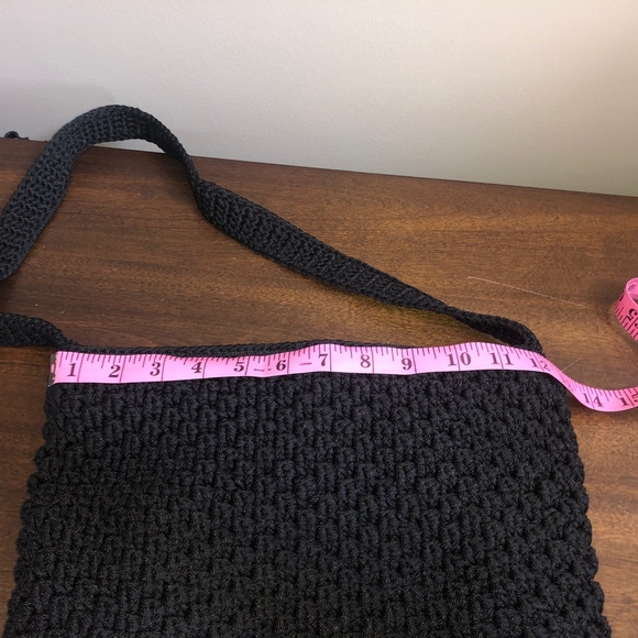 EUC The Sak Black Crochet Full Zip Purse - Picture 9 of 12